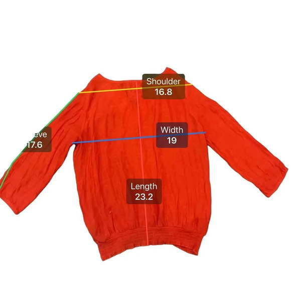 Zac & Rachel Beaded Detail Long Sleeve Tie-Up Neckline Peasant Top - Medium - Picture 5 of 6